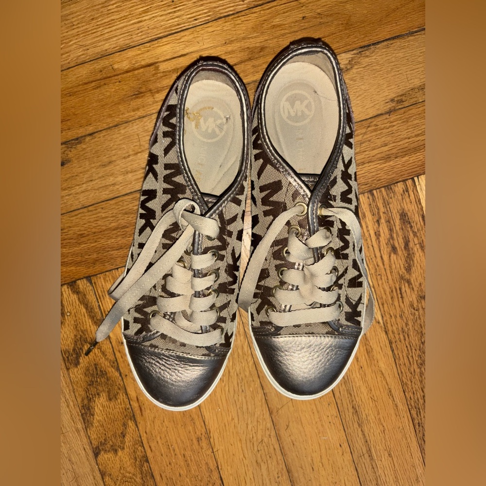 Michael Kors Brown and Silver Sneakers